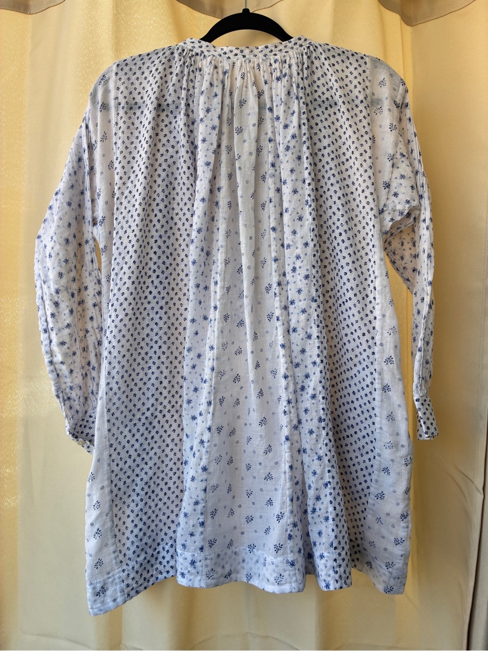 45r Japan Long Sleeve Cotton Patchwork Tunic Top Pockets Size 0 XXS - Picture 4 of 9